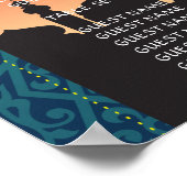 テーブル結婚のアラビアンナイトのポスター席 ポスター (角)