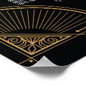 テーブル結婚のギャツビーアールデコポスター20席 ポスター (角)