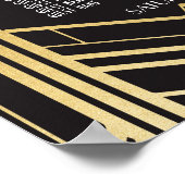 テーブル結婚のギャツビーアールデコポスター20席 ポスター (角)