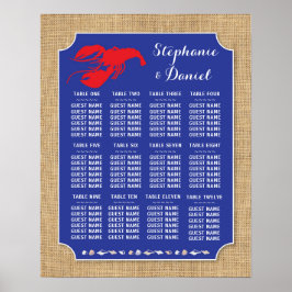 テーブル結婚のザリガニ煮沸ロブスターポスター席 ポスター