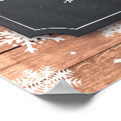 テーブル結婚のポスターに冬の雪の結晶 ポスター (角)