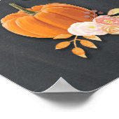 テーブル結婚のポスターカボチャのチョークライト ポスター (角)