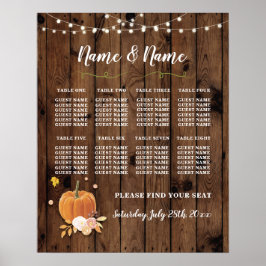 テーブル結婚のポスターカボチャの木製ライト ポスター