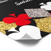 テーブル結婚のポスターシーティングベガスカジノカード ポスター (角)