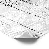 テーブル結婚のレース素朴グレーの木製ポスターシート ポスター (角)