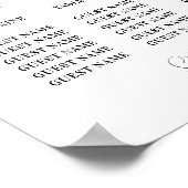 テーブル結婚の座席12ユーカリ離れグリーン ポスター (角)