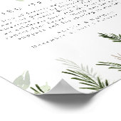 テーブル結婚トップへの好意の代わりにクリスマスのサイン ポスター (角)