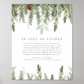 テーブル結婚トップへの好意の代わりにクリスマスのサイン ポスター (正面)