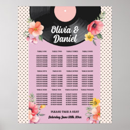 テーブル結婚席12レコード音楽1950s ポスター