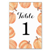 テーブル結婚番号のカボチャ水色カード テーブルナンバー (裏面)