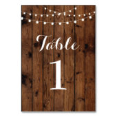 テーブル結婚番号の素朴木 テーブルナンバー (裏面)