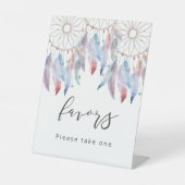 テーブル記号ミニマリストBohoベビーシャワーを優先 台座サイン (正面)