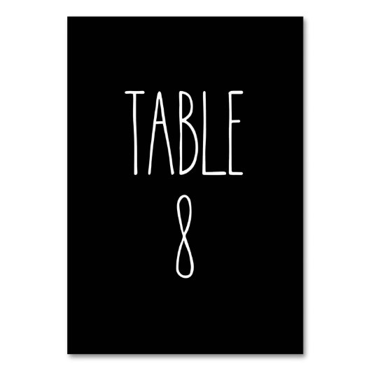 テーブル8 レアドゥン ポタリー ブラック テーブル カード (正面)