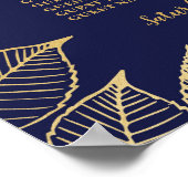 テーブル ウェディング ポスター 席配置 ゴールド 9 席配置プラン (角)