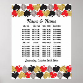 テーブル ウェディング ポスター 席 ヴェガス カジノ カード