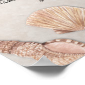 テーブル ウェディング 着席 8 着席計画 シェル 海 ポスター (角)