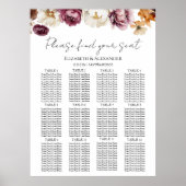 テーブル・ブルゴーニュフローラ結婚の座席表12 ポスター (正面)