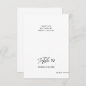 テーブル、名前、食事の選択結婚の座席表 招待状 (正面/裏面)