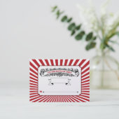 テーブル#座席表のサーカスの赤 プレイスカード (スタンド正面)