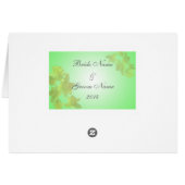 テーブ結婚ルカード、黄色いチューリップの花 (裏面横)