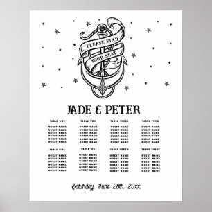 テーブ結婚ルシート8伝統的タトゥーいかり ポスター