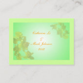 テーブ結婚ル番号カード、黄色のチューリップ花 プレイスカード (裏面)