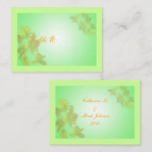 テーブ結婚ル番号カード、黄色のチューリップ花 プレイスカード (正面/裏面)