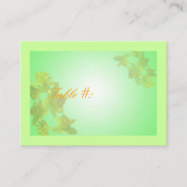 テーブ結婚ル番号カード、黄色のチューリップ花 プレイスカード