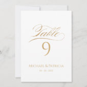 テーブ結婚ル番号高級金ゴールド書道 (正面)