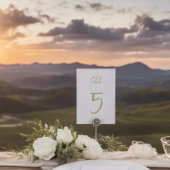 テーブ結婚ル番号sage green minimalistスクリプト テーブルナンバー