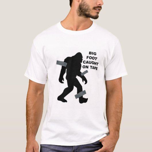 テープおもしろいで写実的なティーでつかまえられる大きい食糧 Tシャツ (正面)