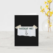 テープとおもしろい矢印ガイド付きWedgie私のことわざ カード (黄色い花)