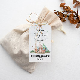 テープと小さな足指のメッセージカード ギフトタグ