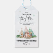 テープと小さな足指のメッセージカード ギフトタグ (正面)