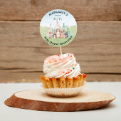 テープと小さな足指ベビーシャワーステッカー ラウンドシール