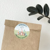 テープと小さな足指ベビーシャワーステッカー ラウンドシール