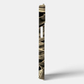 テープのような曲線、カーキまたはベージュラインのレリーフ、 浮き彫り Case-Mate iPhoneケース (裏面 / 右)