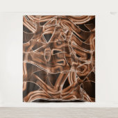 テープカーブ、茶色の切り出し(レリーフ、 浮き彫りとオーバーラップ) タペストリー (正面)