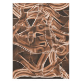 テープカーブ、茶色の切り出し(レリーフ、 浮き彫りとオーバーラップ) テーブルクロス (正面)