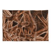 テープカーブ、茶色の切り出し(レリーフ、 浮き彫りとオーバーラップ) 枕カバー (裏面-右)