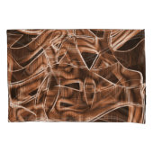 テープカーブ、茶色の切り出し(レリーフ、 浮き彫りとオーバーラップ) 枕カバー (正面左)