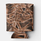 テープカーブ、茶色の切り出し(レリーフ、 浮き彫りとオーバーラップ) 缶クーラー (裏面)