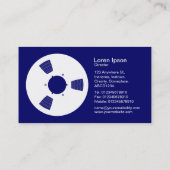 テープスプール – 深いネイビーの白 名刺 (裏面)