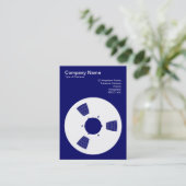 テープスプール – 深いネイビー 名刺 (スタンド正面)