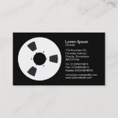 テープスプール – 白(黒) 名刺 (裏面)