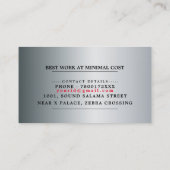 テープテンプレート付きプラムシルバー認定 名刺 (裏面)