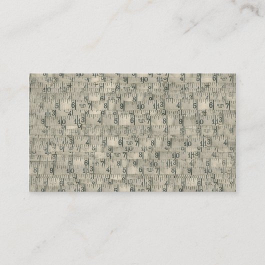 テープテーラーを測定するヴィンテージ 名刺 (正面)