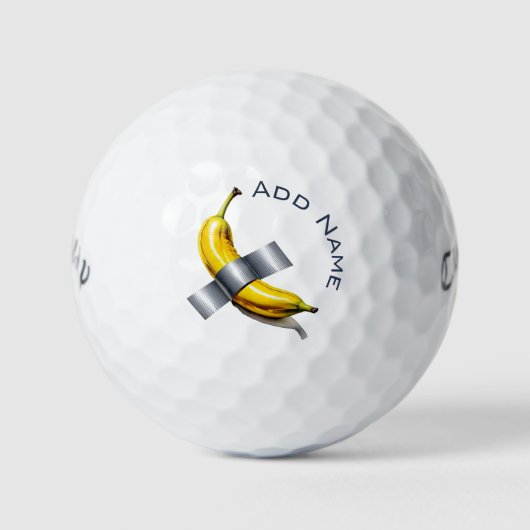 テープドパーソナライズされたバナナキャラウェイゴルフボール ゴルフボール (正面)