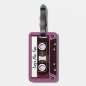 テープピンクの混合 ラゲッジタグ (裏面縦)