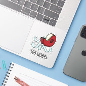 テープワームおもしろいスティッキーテープパンチ シール (ノートパソコンとiPhone)